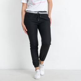 1800-1 черные женские спортивные штаны (4 ед. размеры батал: XL/2XL. 3XL/4XL. 4XL/5XL. 5XL/6XL)  фото