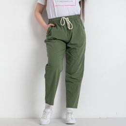 купить оптом джинсы 3030-5* зеленые женские брюки (FUDEYAN, лён, 6 ед. размеры батал: 37. 38. 39. 40. 41. 42) выдача на следующий день недорого