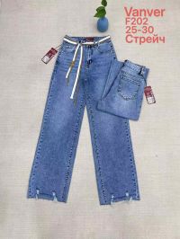 0202# голубые женские джинсы vanver (стрейч коттон, 6 ед, размеры норма: 25-30) выдача на следующий день фото