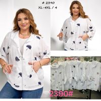 2390 # микс цветов женская курточка с вышивкой (лен, JJF, 4 ед, размеры батал: ХЛ-4ХЛ) выдача на следующий день фото