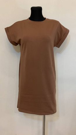 1297-9 * коричневая женская туника (трикотаж, 4 ед. размеры норма: S. М. L. XL) выдача на следующий день фото