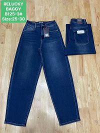 купить 0125  # синие женские джинсы (Relucky, стрейч, 6 ед, размеры норма: 25-30) выдача на следующий день оптом