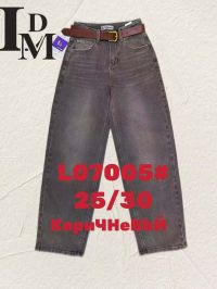 купить 07005# коричневые женские джинсы (LDM, 6 ед, размеры норма: 25-30) выдача на следующий день оптом