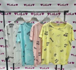 купить 3152* микс четырех цветов женская футболка (FASHION, 10 ед. универсальный батальный размер: 50-52) выдача на следующий день      оптом