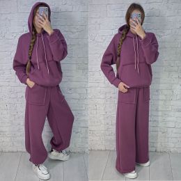 купить 0620-23 фрезовый женский спортивный костюм(5`th Avenue, турецкая трехнитка, флис, 3 ед, размеры норма: 42, 44, 46) оптом