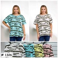 1326# микс цветов женская футболка (10 ед, размеры батал: 56-58 универсальный) выдача на следующий день фото