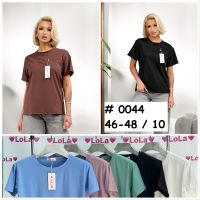 0044# микс цветов женская базовая футболка (10 ед, размеры норма: 46-48 универсал) выдача на следующий день фото