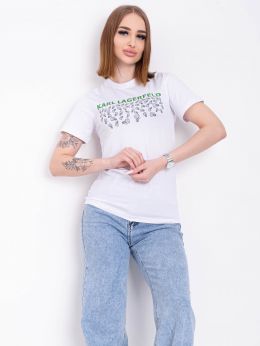 10508-10 белая женская футболка (95% коттон, 5% эластан, 5 ед. размеры норма: S. M. L. XL. 2XL) фото