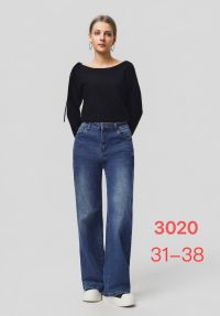 3020 # синие женские джинсы (New Jeans, стрейч коттон, 6 ед, размеры батал: 31-38) выдача на следующий день фото