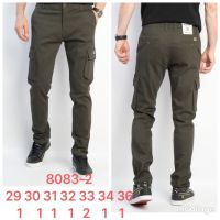 8083-2# хаки мужские брюки карго (8 ед, размеры норма: 29-36) выдача на следующий день фото