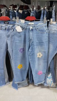 2021# голубые женские стрейчевые джинсы New Jeans (6 ед, размеры норма: 26-31) выдача на следующий день фото