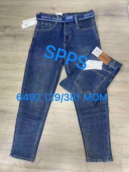 купить 6492 # синие женские джинсы (SPPS, стрейчевые, 6 ед. размеры батал: 29-38) выдача на следующий день оптом