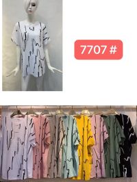 7707#  микс цветов женская футболка (12 ед, размеры батал: 56-58) выдача на следующий день фото