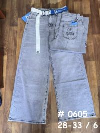 0605# серые женские джинсы (стрейч-коттон, 6 ед, размеры полубатал: 28-33) выдача на следующий день фото