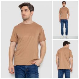 0001-3 * бежевая мужская футболка (хлопок, 5 ед. размеры норма: M. L. XL. 2XL. 3XL) выдача на следующий день фото