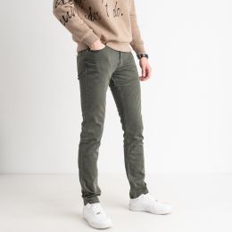 купить оптом джинсы 3377-12 зеленые мужские джинсы (стрейчевые, 7 ед. размеры полубатал: 32. 33. 34. 34. 36. 36. 38 ) недорого