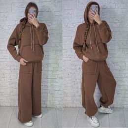 купить 0620-3 светло-коричневый женский спортивный костюм(5`th Avenue, турецкая трехнитка, флис, 3 ед, размеры норма: 42, 44, 46) оптом