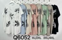 6052# микс цветов женская футболка (Kiss me, 10 ед, размеры батал: 2XL-4XL) выдача на следующий день фото