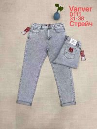 0111# серые женские джинсы vanver (стрейч коттон, 6 ед, размеры батал: 31-38) выдача на следующий день фото