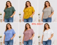 8807 # выбор цвета женская трикотажная футболка (4 ед, размеры батал: 5XL-8XL) выдача на следующий день фото