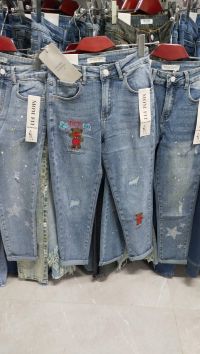 купить 0608# голубые женские стрейчевые джинсы New Jeans (6 ед, размеры норма: 26-31) выдача на следующий день оптом