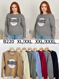 0220  микс цветов женский свитер (Kiss me, 5 ед, размеры батал: XL-3XL) фото