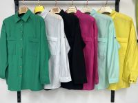 купить 17052407# выбор цвета женская рубашка (коттон, 4 ед, размеры норма: s-xl) выдача на следующий день оптом