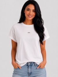 26107 #  женская футболка с камнями (95% коттон , 5% спандекс, 3 ед, размеры норма: S. M. L) выдача на следующий день фото