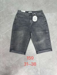 купить 0159  серые женские джинсовые шорты (New Jeans, стрейч, 6 ед, размеры батал: 31-38) оптом
