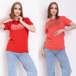 10512-52 красная женская футболка (95% полиэстер, 5% эластан, 4 ед. размеры норма: S-2XL, один отсутствует) фото