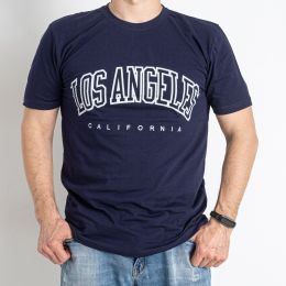 1587-2 синяя мужская футболка (4 ед. размеры норма: M. L. XL. 2XL) фото