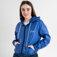 купить 25056-42 СИНЯЯ ветровка женская с капюшоном (4 ед. размеры: 44-46/2.48-50/2) оптом