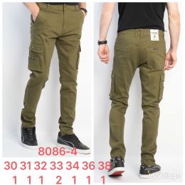 купить 8086-4* хаки мужские брюки карго (RTROOSS, стрейч, 8 ед, размеры норма: 30-38) выдача на следующий день оптом