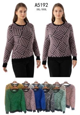 купить 5192* микс цветов женский свитер (Kiss me, 10 ед, размеры батал: 2XL-3XL) выдача на следующий день оптом
