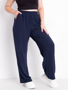 17290-2 темно-синие женские штаны (SARA, трикотаж, 4 ед. размеры батал: 52, 54, 56, 58) фото