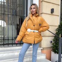 купить 8020-8 жёлтая женская куртка ( Trend. на синтепоне, 2 ед. размеры норма: M. L) оптом