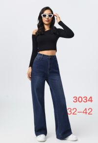 3034 # синие женские джинсы (New Jeans, стрейч коттон, 6 ед, размеры батал: 32-42) выдача на следующий день фото