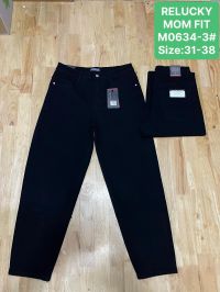 0634-3 # черные женские джинсы (Relucky, стрейч коттон, 6 ед, размеры батал:31-38) выдача на следующий день фото