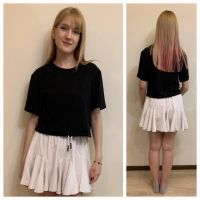1299-1 * черный женский топ (трикотаж, 4 ед. размеры норма: S. М. L. XL) выдача на следующий день фото