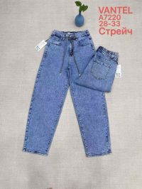 7220# голубые женские джинсы vanver (стрейч коттон, 6 ед, размеры полубатал: 28-33) выдача на следующий день фото