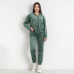 купить оптом джинсы 05211-7 зеленый женский спортивный костюм (5'TH AVENUE, велюровый, 4 ед. размеры: 42. 44. 46. 48) недорого