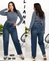 0683 # синие женские джинсы (Liana, стрейчч коттон, 6 ед, размеры полубатал: 28-33) выдача на следующий день фото