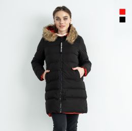 купить оптом джинсы 0818-555-15 черно-красная женская куртка (двустронняя, с капюшоном, 5 ед. размеры: M. L. XL. 3XL. 4XL) недорого