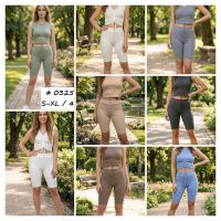 купить 0325 # выбор цвета женский костюм велосипедки + топ (95% рубчик, 5% хлопок, 4 ед, размеры норма: S, M, L, XL) выдача на следующи оптом